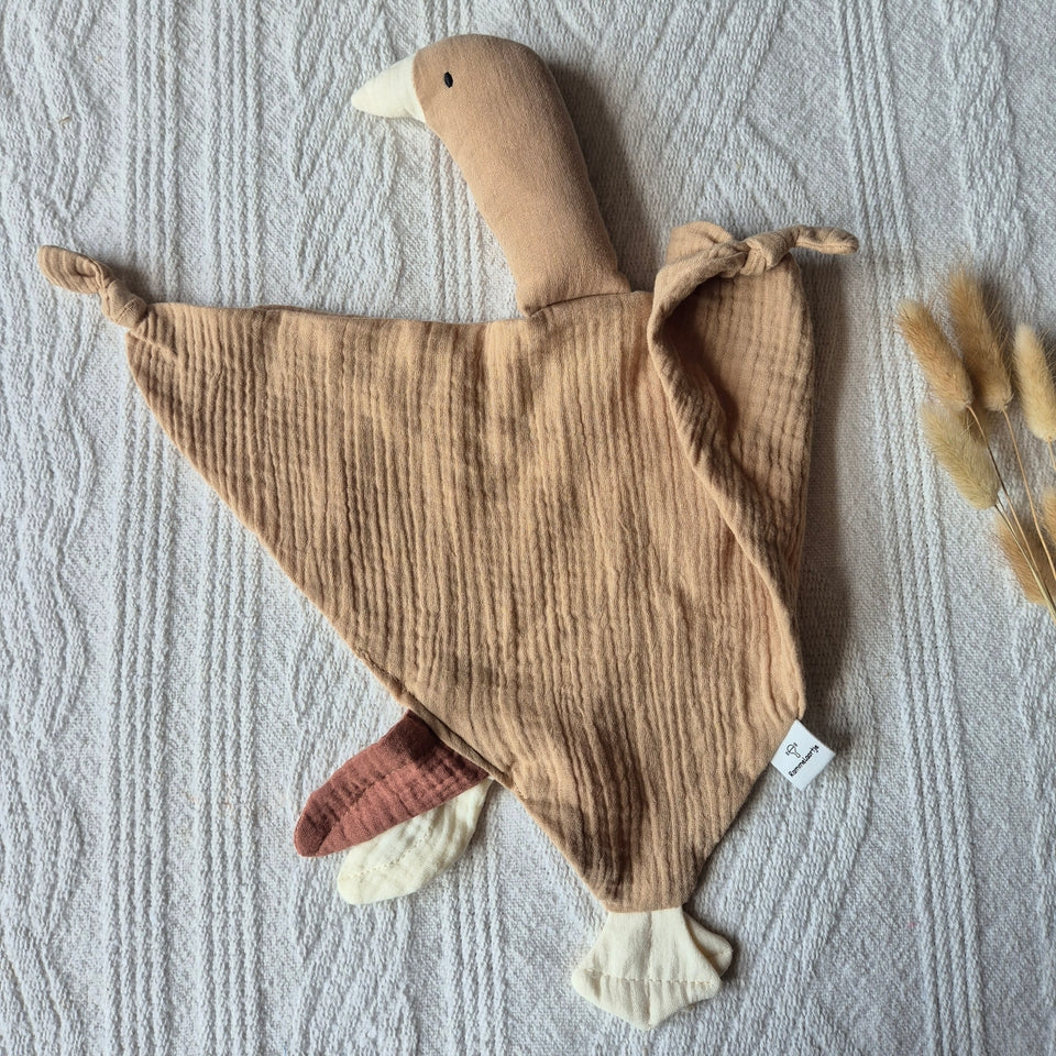 Soft Hydrophilic Goose Plush Toy For Babies - Brown