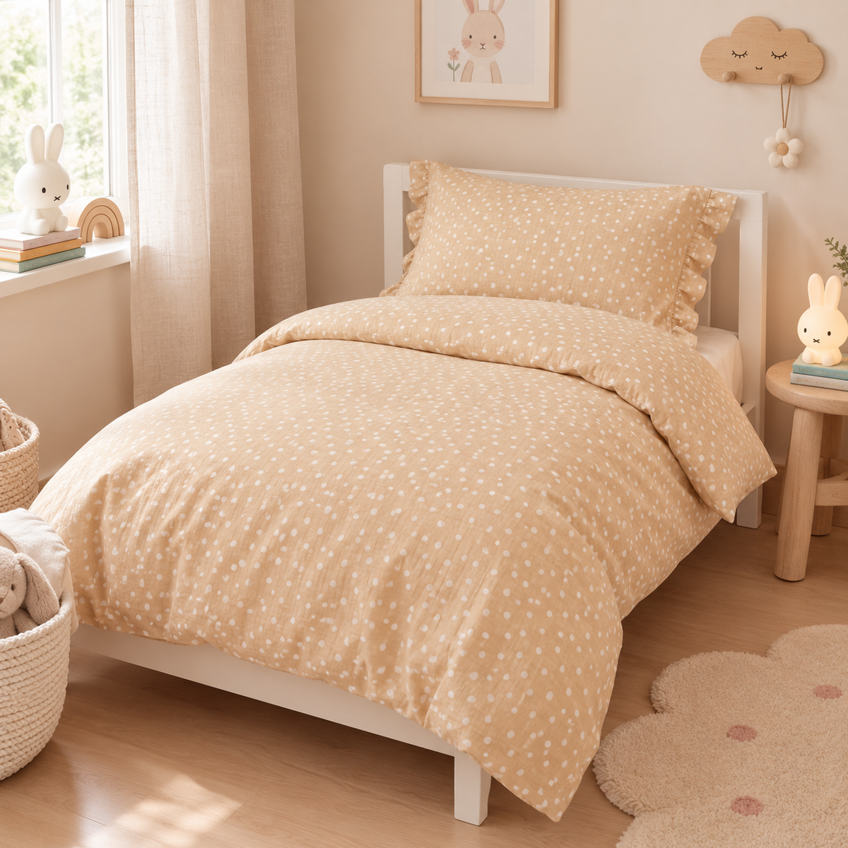 Buddy &amp; Hope Muslin Crib Bedding Set Dusty Rose