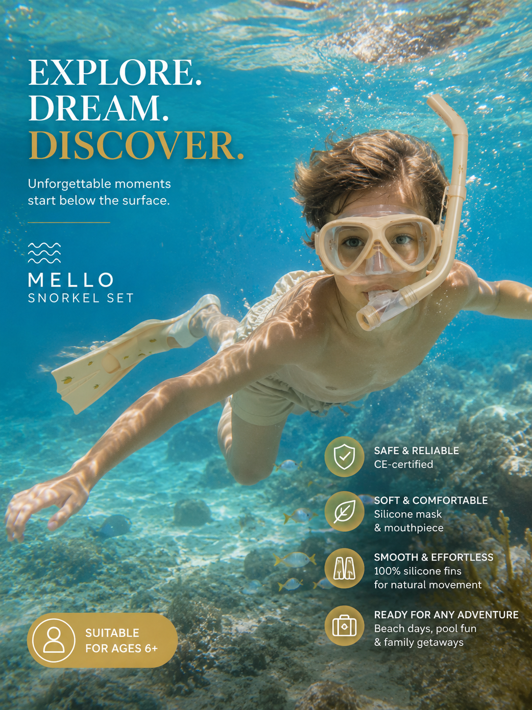 MELLO SNORKEL SET, lemon 🍋