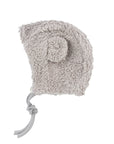 Plush Hat With Teddy Ears With Merino Wool Lining - AW25 Light Grey