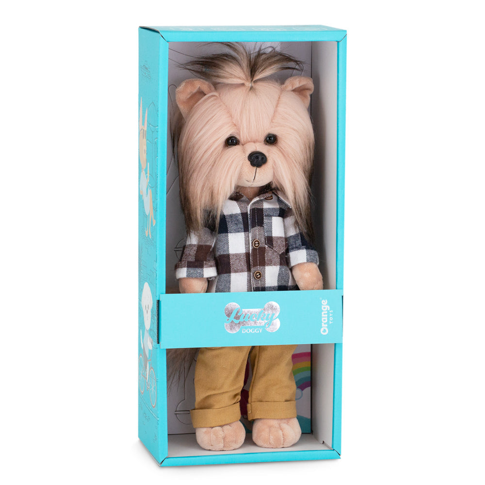 Lucky Doggy – 38 cm Plush Toy 🐶💙/Staylish boy