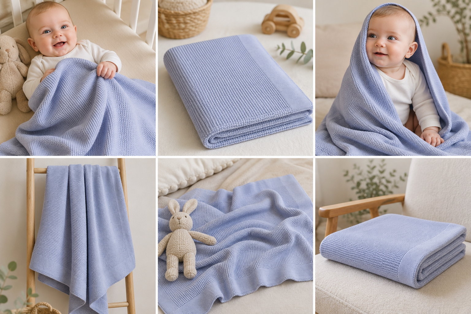 Bamboo Blanket - BAMBOO  🌿 - Soft Blue