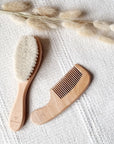Wooden Baby Brush and Comb Set Maternity Gift
