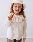 Embroidered Terry Fisherman White Hat / Strawberry - GOTS - SS26