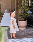 Dirkje girls dress hairband sand muslin