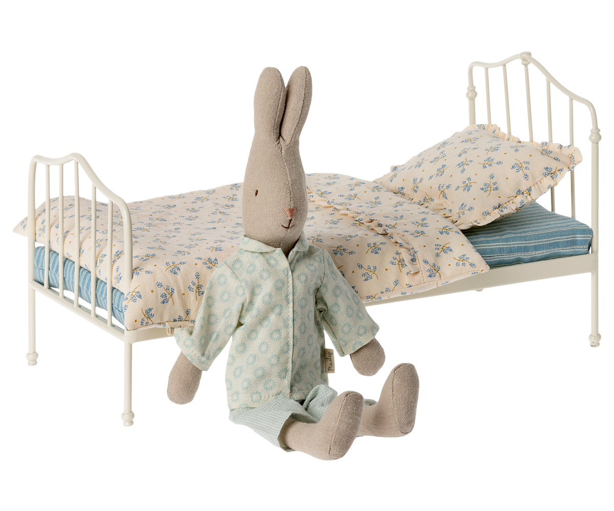 Vintage bed, Miniature - Blue
