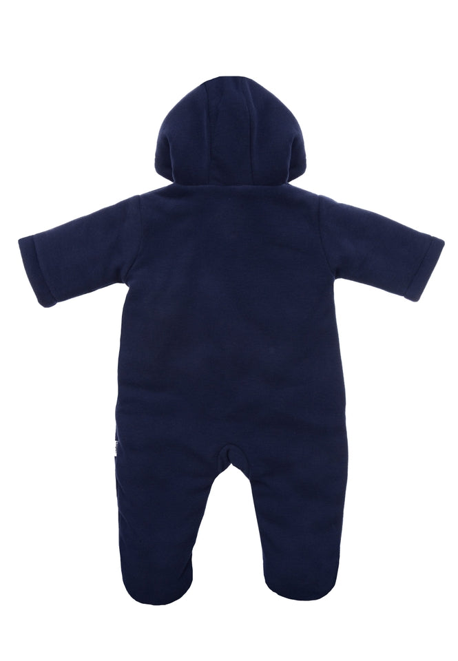 Winter Baby Overall with Hood – Navy Blue