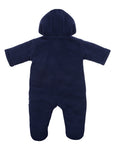 Winter Baby Overall with Hood – Navy Blue