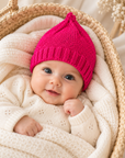 Baby Hat – Fuchsia | 0–3 Months