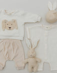 SET: Terry Sweater With Bunny and Pants - SS25