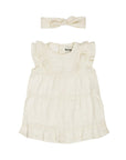Dirkje girls dress hairband off-white cotton
