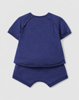 Sweater set with pocket and shorts