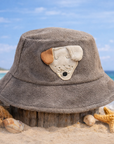 Embroidered Terry Fisherman Brown Hat / Dog - GOTS - SS26