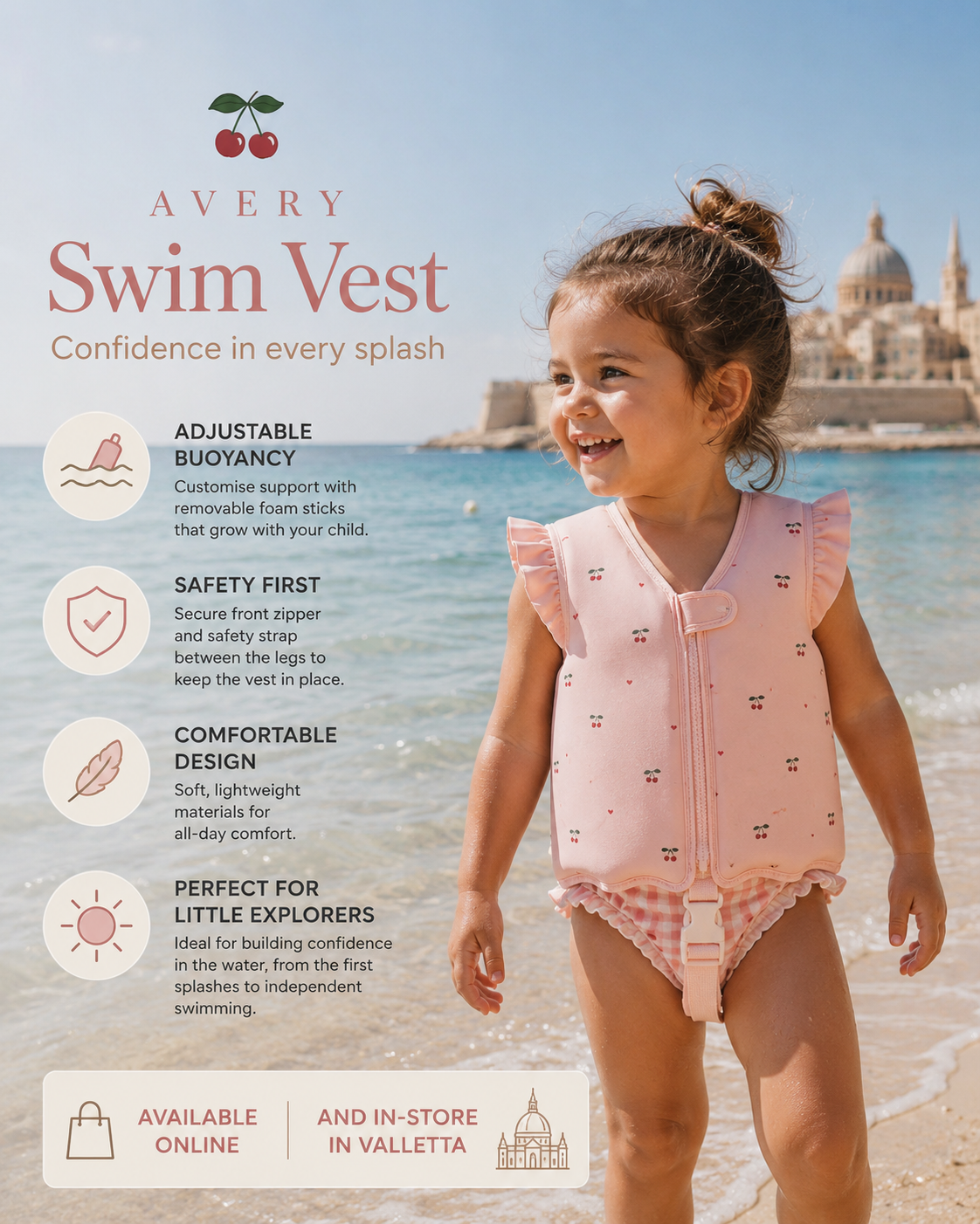 AVERY SWIM VEST - Girls