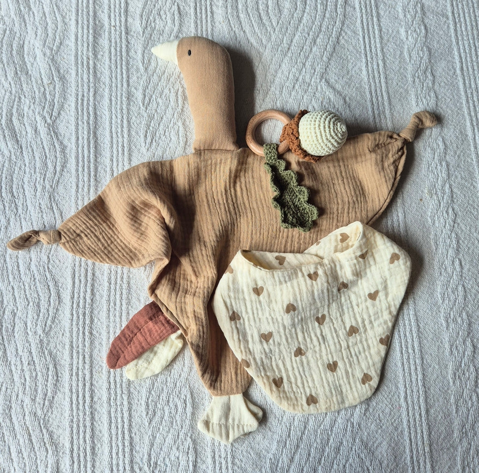 Soft Hydrophilic Goose Plush Toy For Babies - Brown