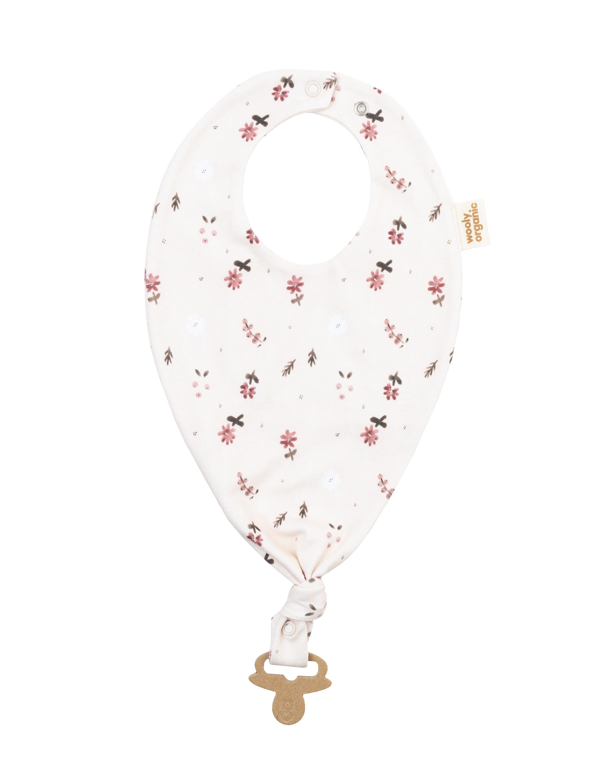 2-in-1 Organic Cotton Bib &amp; Pacifier Clip