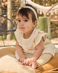 Dirkje girls dress hairband off-white cotton