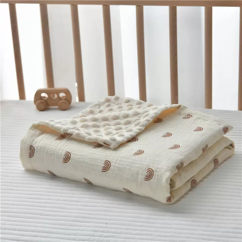 Muslin Baby Blanket Rainbow