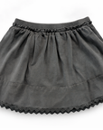 Skirt with diaper cover English embroidery detail - Ocre/Indigo