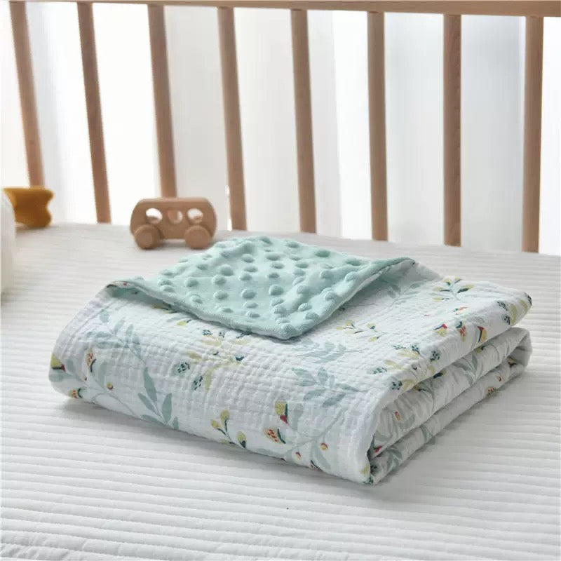 Muslin Baby Blanket - Botanical Print 🌿