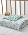 Muslin Baby Blanket - Botanical Print 🌿