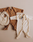 SLEEPSUIT WITH TEDDY EMBROIDERY - GOTS - NOOS