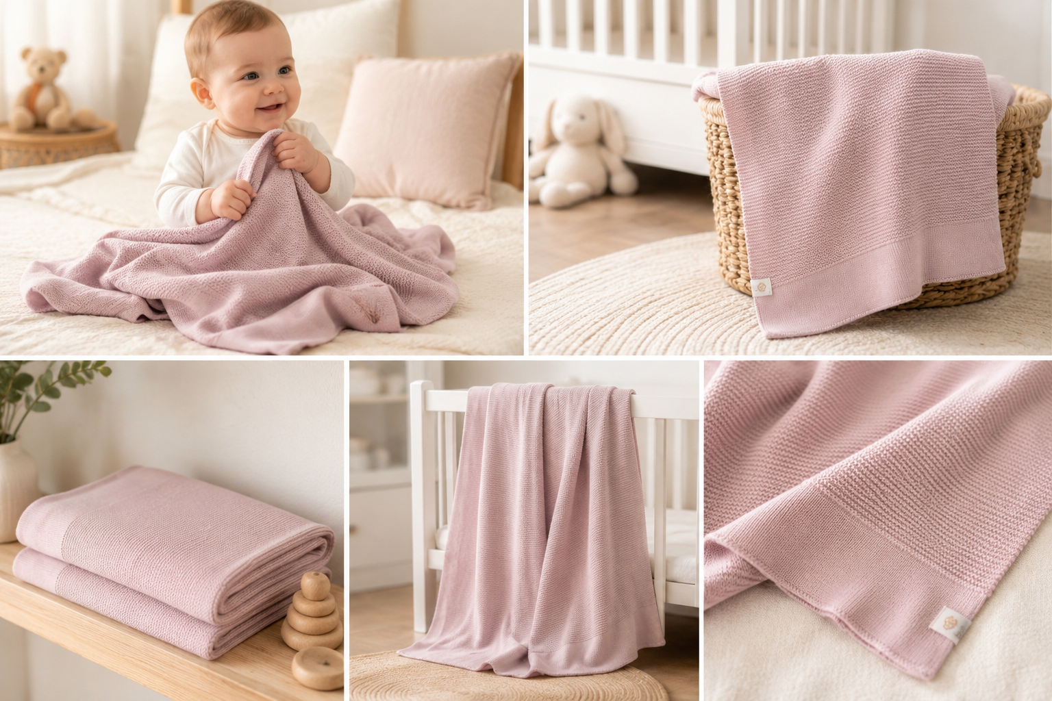 Bamboo Blanket - BAMBOO  🌿 - Soft Pink