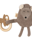 CRINKLE MOUSE WITH WOODEN TEETHER