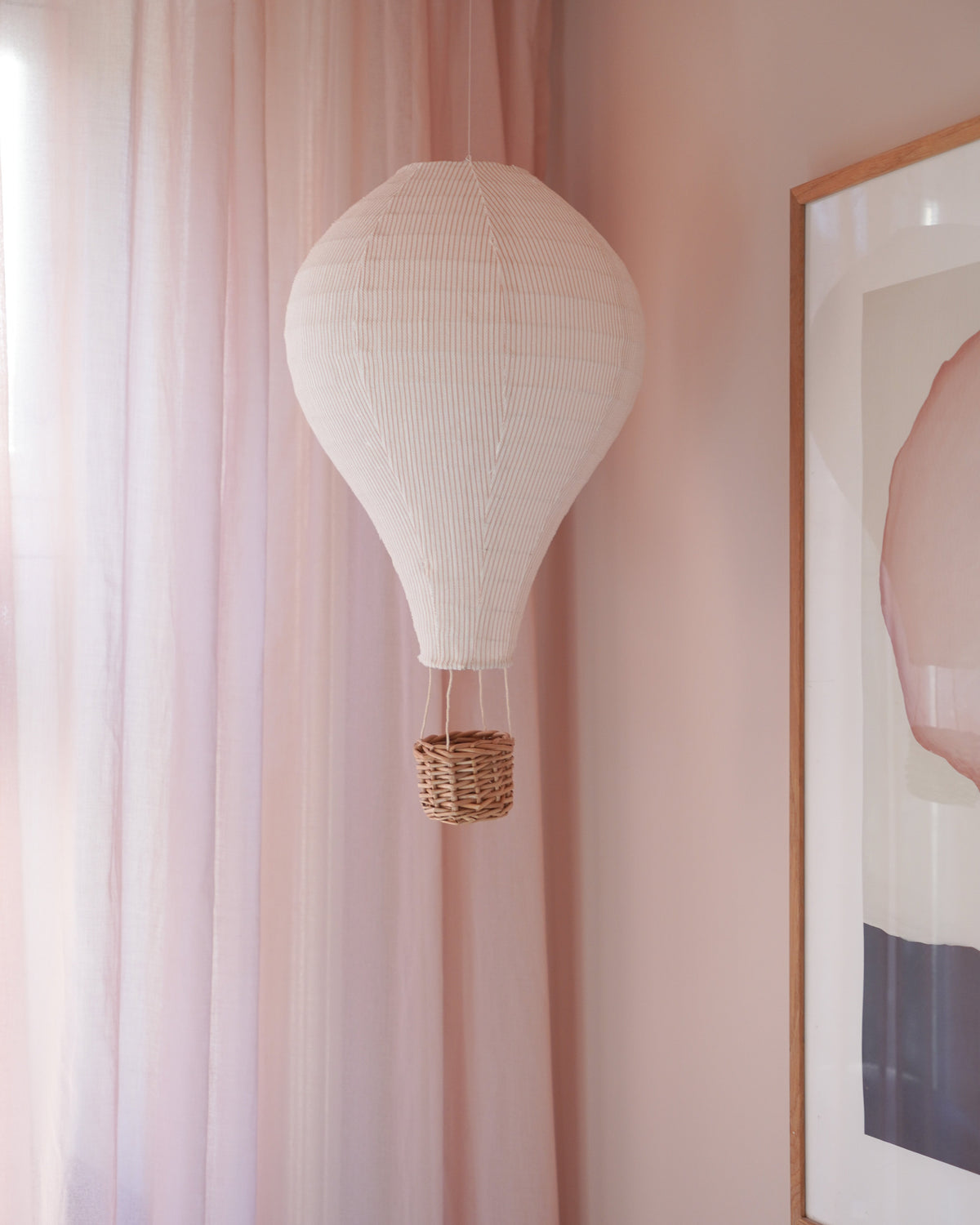 Lamp Shade, Hot Air Balloon – Classic Stripes Rose