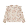 Dirkje girls' long-sleeved A-line off-white flowers