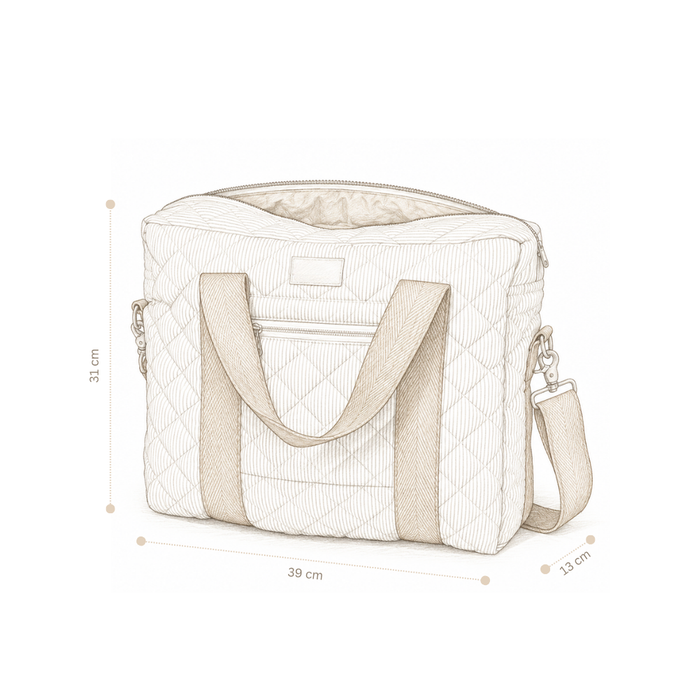 Changing Bag w/pram straps - OCS - Classic Stripes Blue