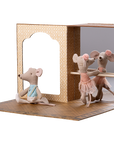 Ballet mice in dance studio, Little sister and brother