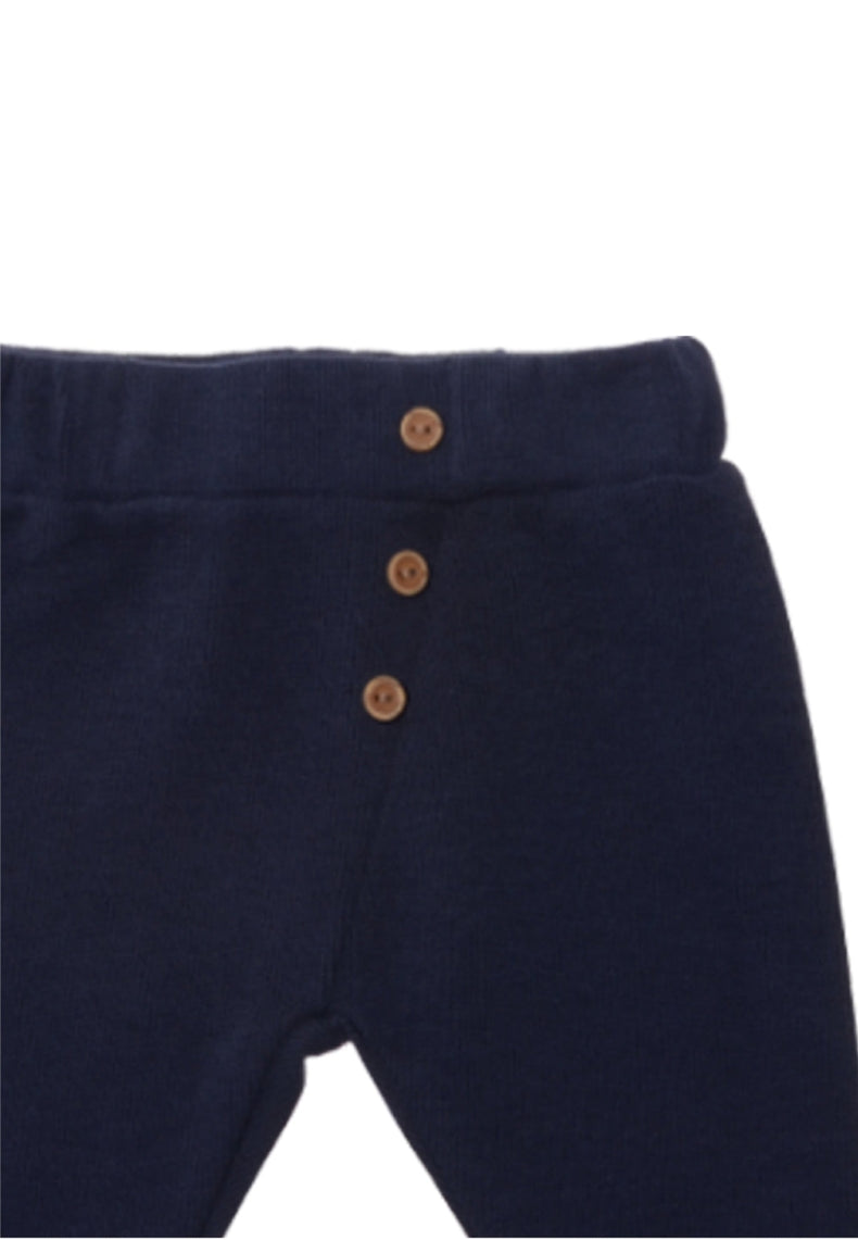 3-piece Rib-Knit Set in Navy