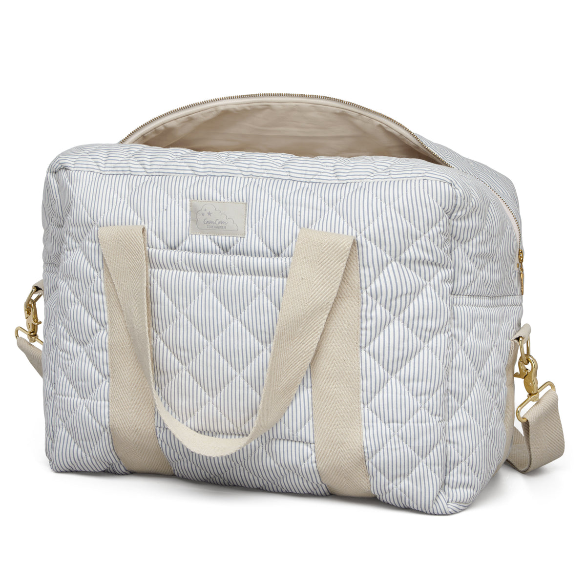 Changing Bag w/pram straps - OCS - Classic Stripes Blue