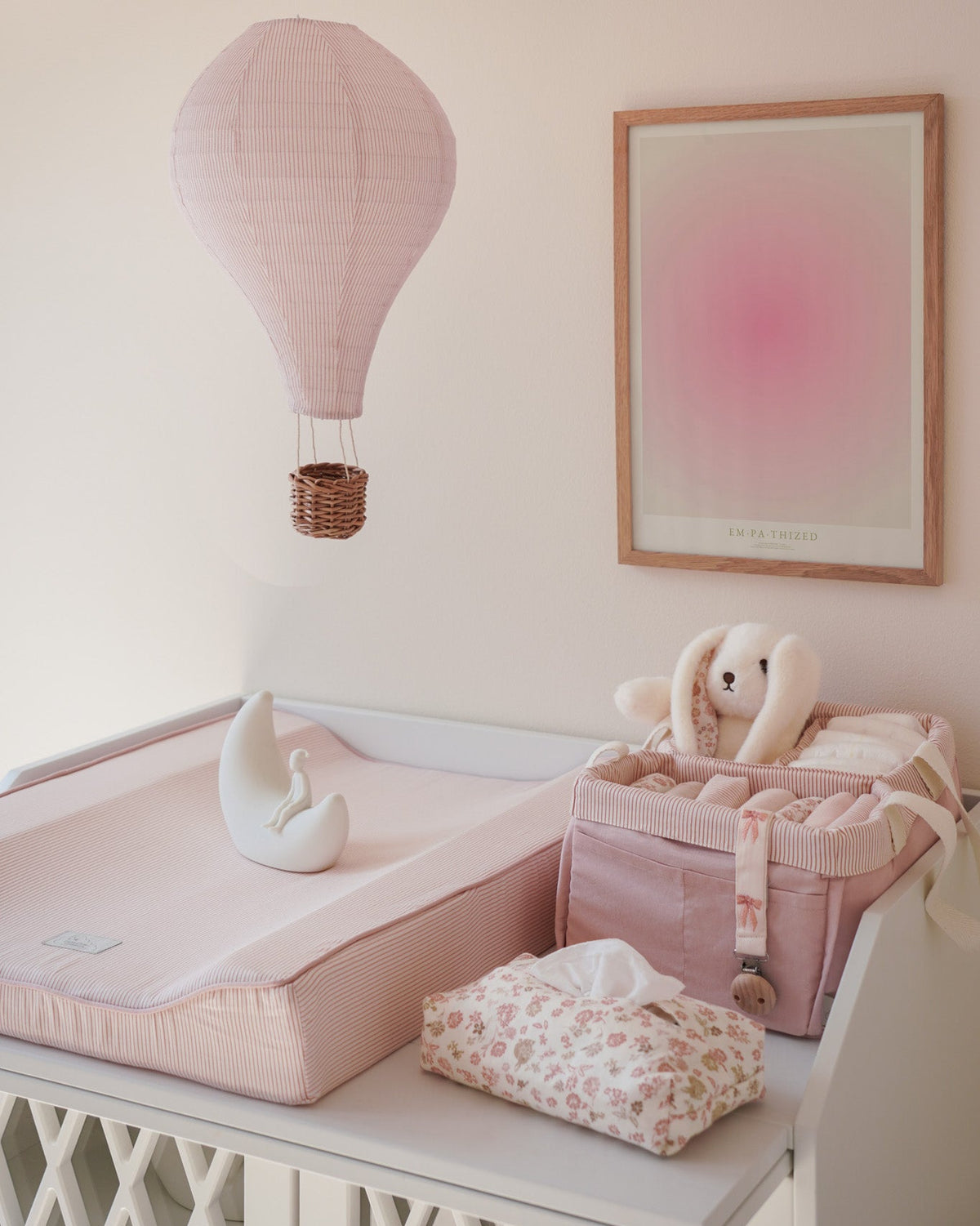 Lamp Shade, Hot Air Balloon – Classic Stripes Rose