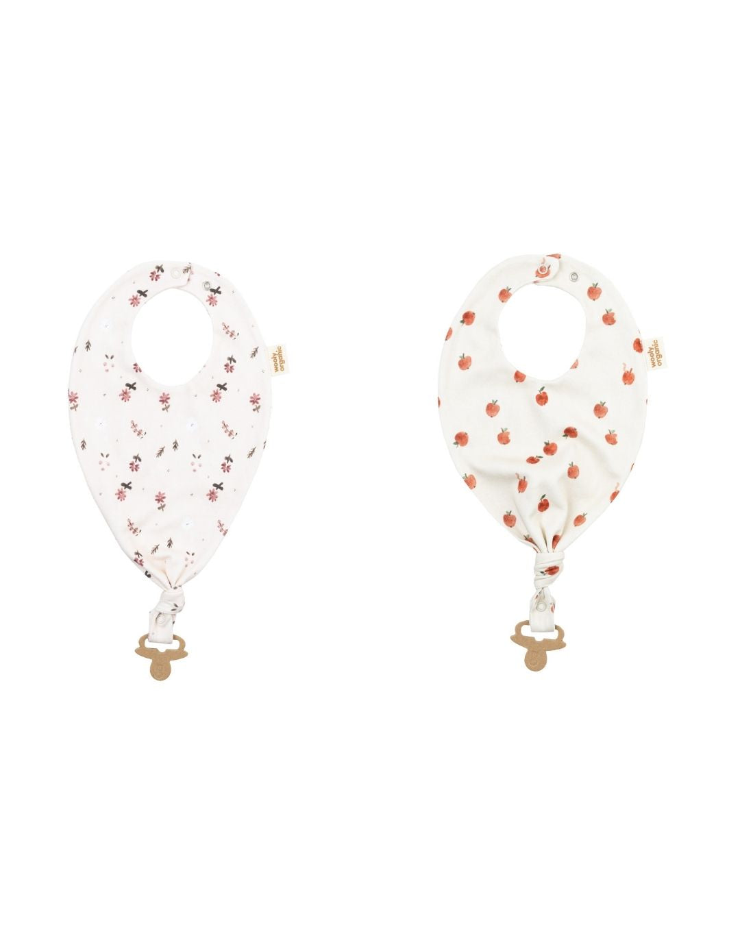 2-in-1 Organic Cotton Bib &amp; Pacifier Clip