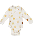 LONGSLEEVE WRAP BODYSUIT- GOTS-NOOS