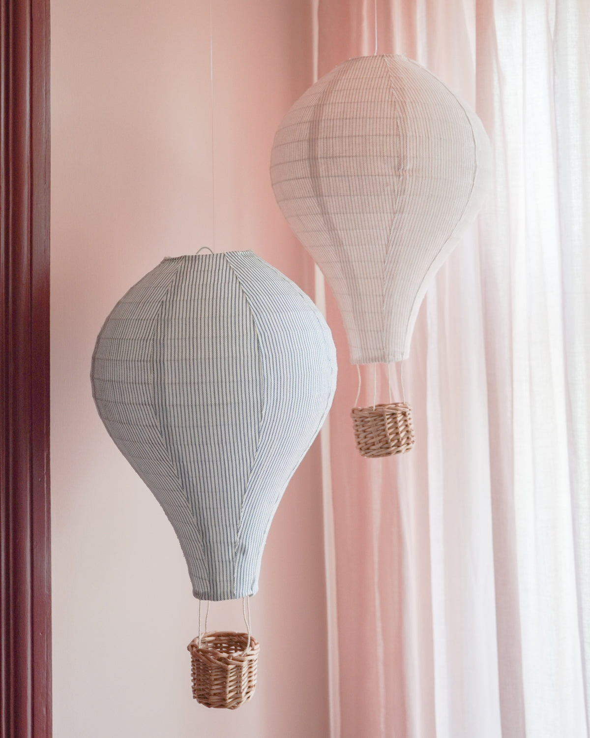 Lamp Shade, Hot Air Balloon – Classic Stripes Rose