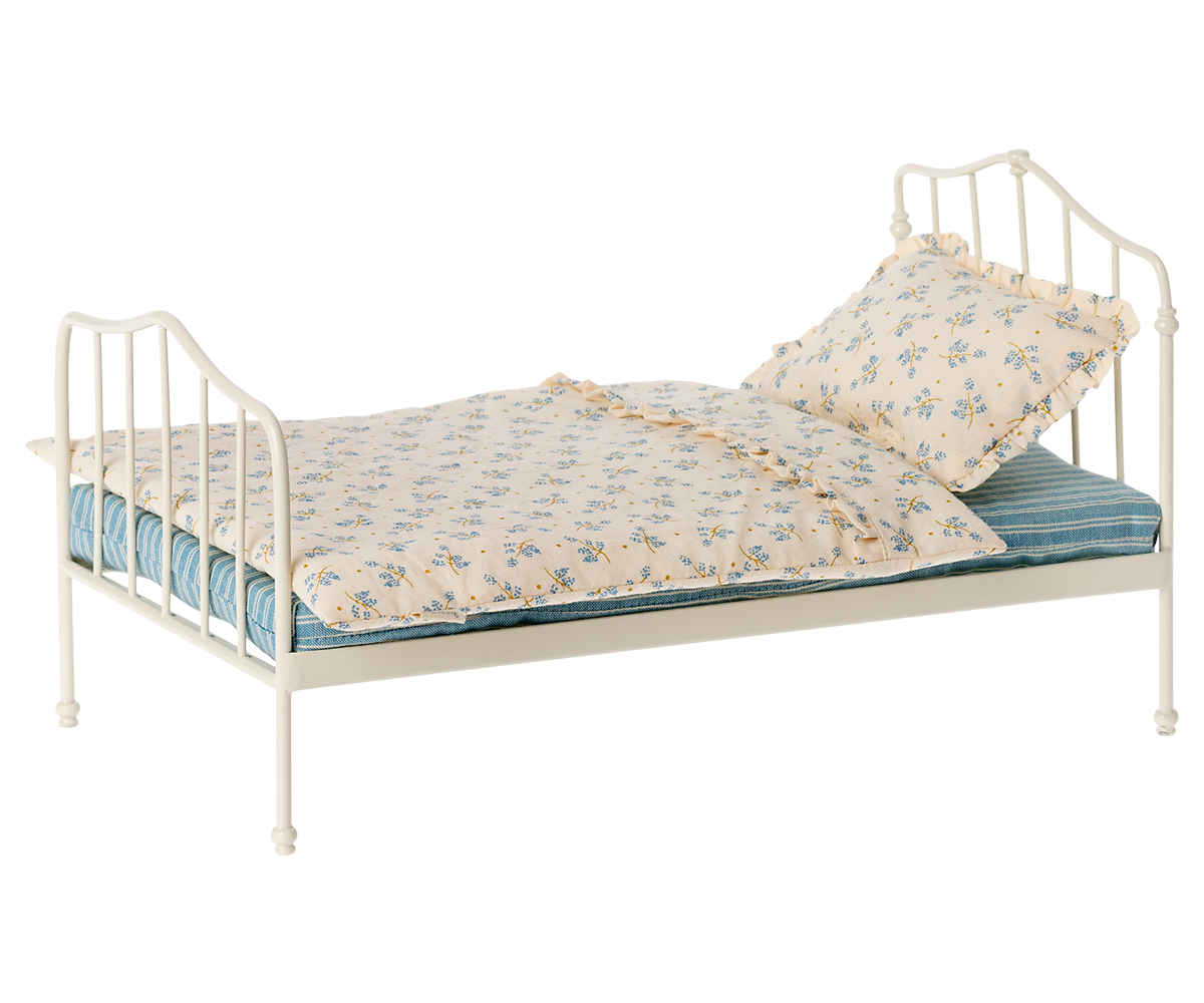 Vintage bed, Miniature - Blue