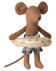 Beach mouse with float, Little brother - Yelow dots