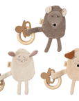 CRINKLE MOUSE WITH WOODEN TEETHER