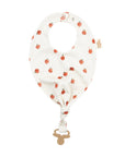 2-in-1 Organic Cotton Bib & Pacifier Clip