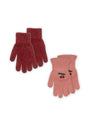 2 PACK FRILL GLOVES - Girls - KONGES SLOJD - Cherry print