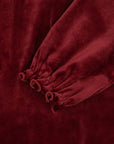 VENOLA DRESS Soft Velvet Dress with Lace Collar